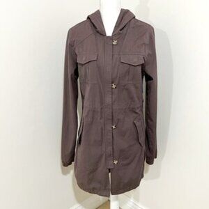 Volcom Junior's Park It Parka Jacket in Iron Grey Sherpa Lined Size XL